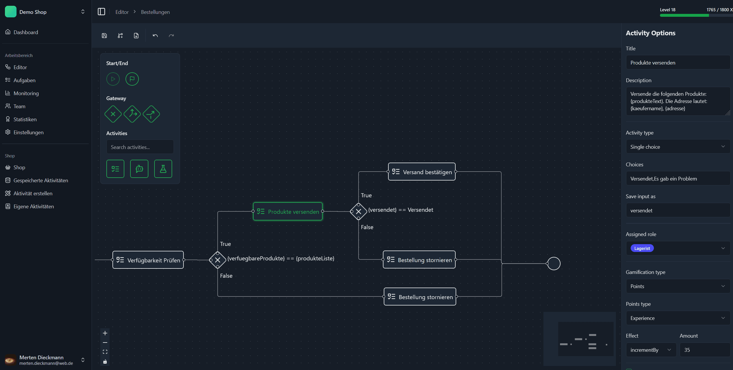 Intuitive Process Editor